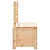 Storage Bench 120 cm Solid Pine Wood