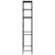3-Tier Storage Rack over Toilet Black 53x28x169 cm