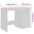 Desk White 100x50x76 cm Chipboard