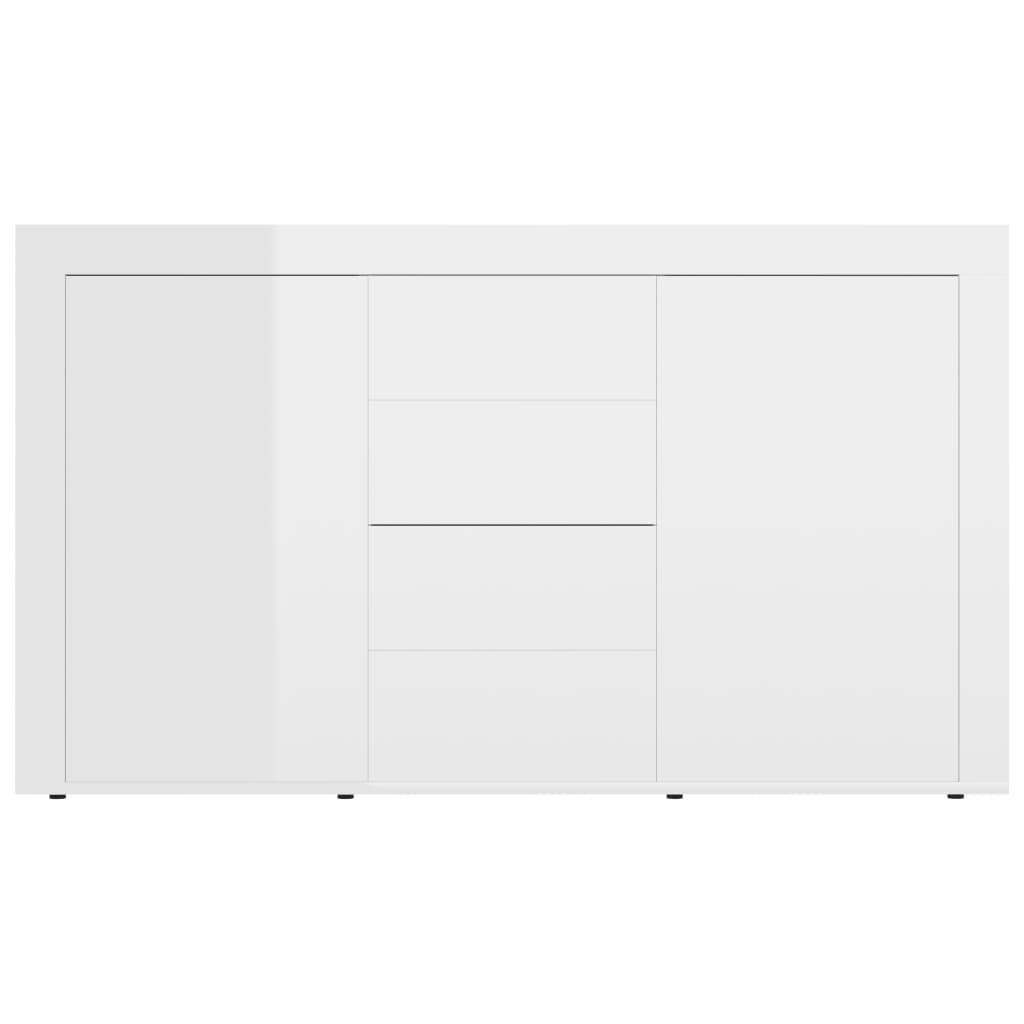 Sideboard High Gloss White 120x36x69 cm Engineered Wood