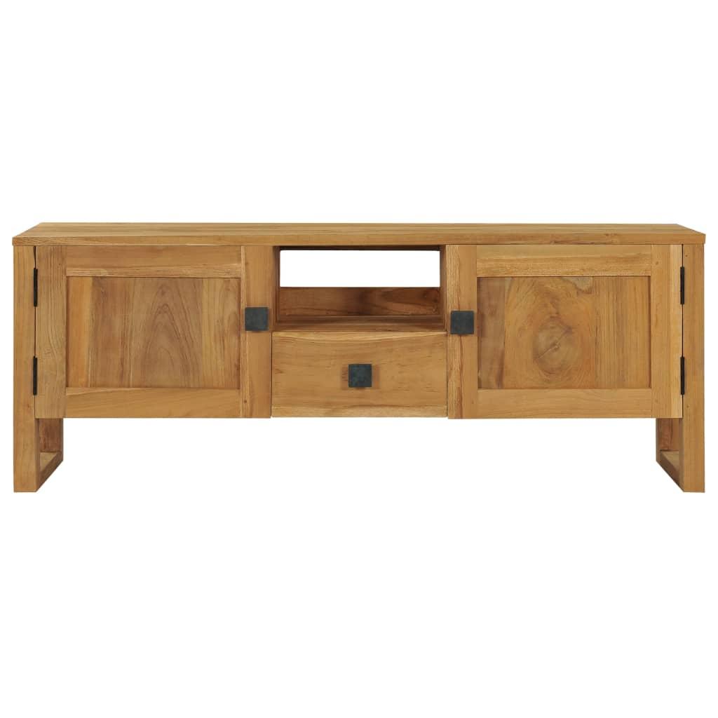 TV Cabinet 120x32x45 cm Solid Teak Wood