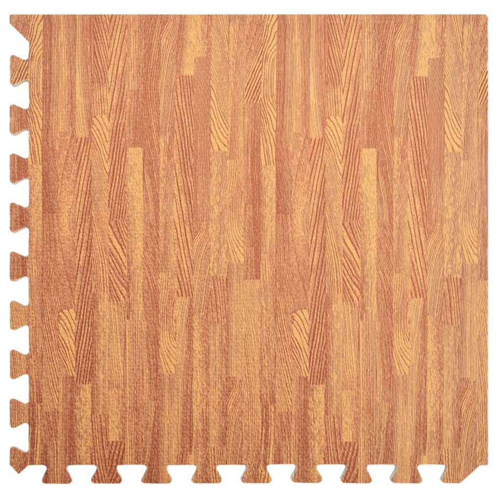 Floor Mats 12 pcs Wood Grain 4.32 m² EVA Foam