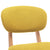 Bar Stools 2 pcs Mustard Yellow Fabric