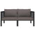 2-Seater Sofa with Cushions Anthracite Poly Rattan