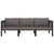 3-Seater Sofa with Cushions Anthracite Poly Rattan