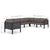 7 Piece Garden Lounge Set with Cushions Poly Rattan Anthracite