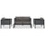 5 Piece Garden Lounge Set with Cushions Poly Rattan Anthracite