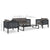 5 Piece Garden Lounge Set with Cushions Poly Rattan Anthracite