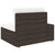 5 Piece Garden Lounge Set Poly Rattan Brown