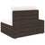 6 Piece Garden Lounge Set Poly Rattan Brown