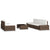 6 Piece Garden Lounge Set Poly Rattan Brown