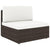 8 Piece Garden Lounge Set Poly Rattan Brown