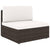 10 Piece Garden Lounge Set Poly Rattan Brown