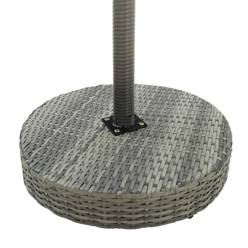 Garden Table Grey 60.5x106 cm Poly Rattan