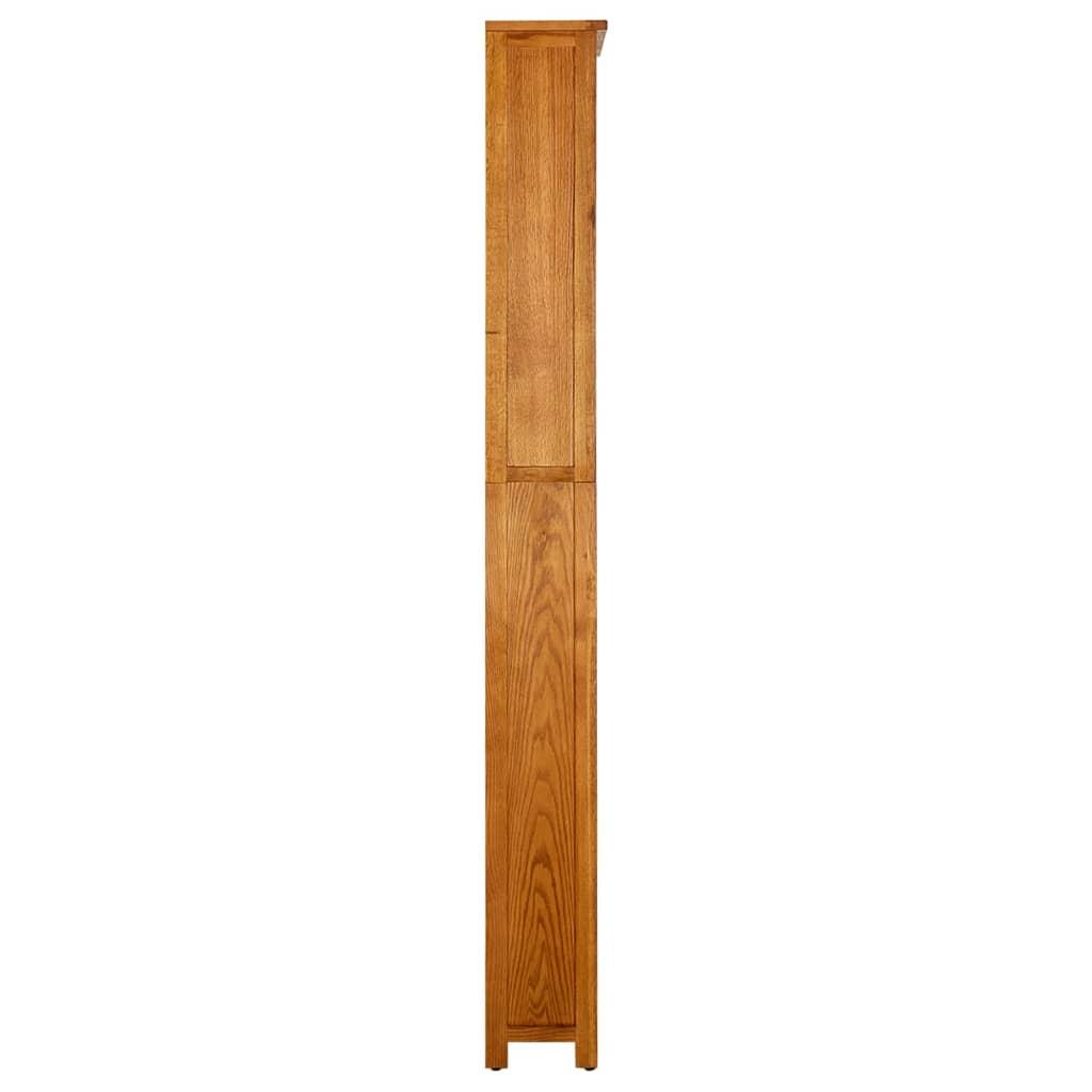 7-Tier Bookcase 90x22.5x200 cm Solid Oak Wood