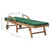 Sun Loungers with Cushions 2 pcs Solid Teak Wood Green