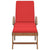 Sun Loungers with Cushions 2 pcs Solid Teak Wood Red