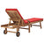 Sun Loungers with Cushions 2 pcs Solid Teak Wood Red