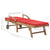 Sun Loungers with Cushions 2 pcs Solid Teak Wood Red