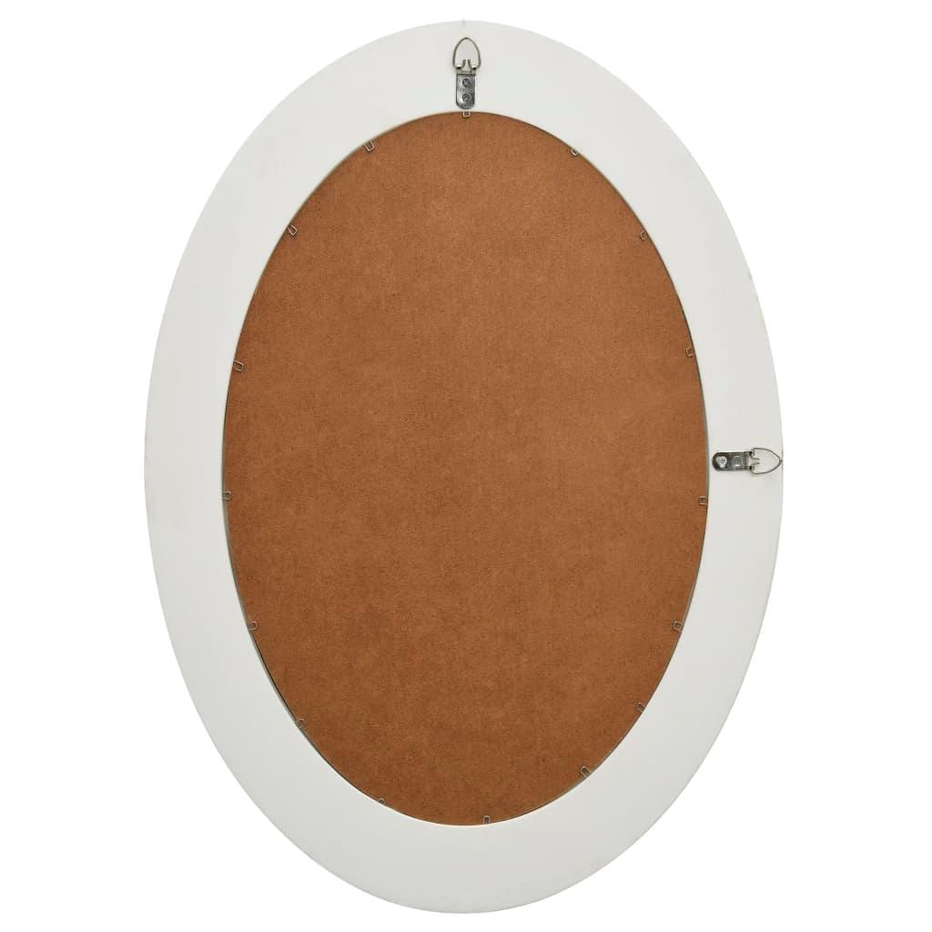 Wall Mirror Baroque Style 50x70 cm White