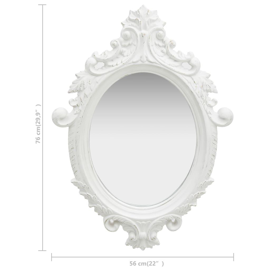 Wall Mirror Castle Style 56x76 cm White