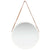 Wall Mirror with Strap 50 cm White