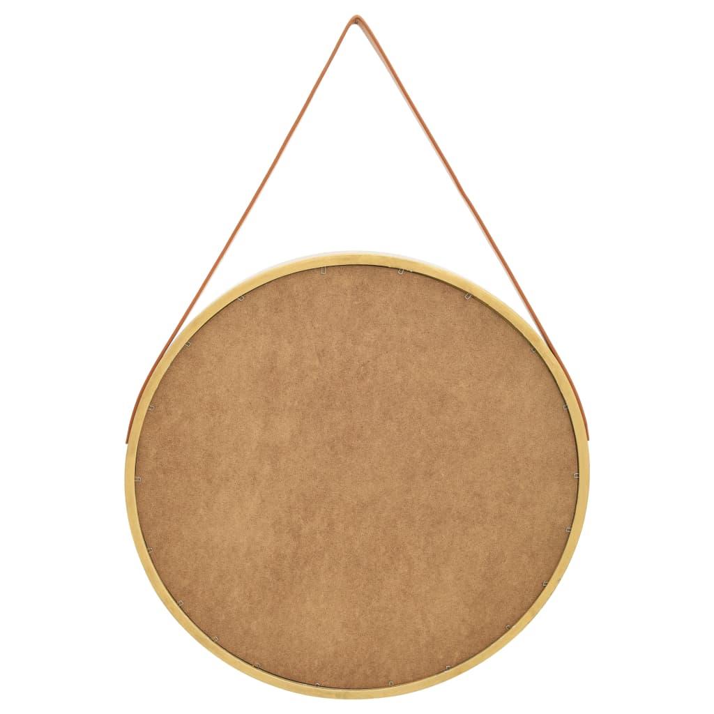 Wall Mirror with Strap 60 cm Gold