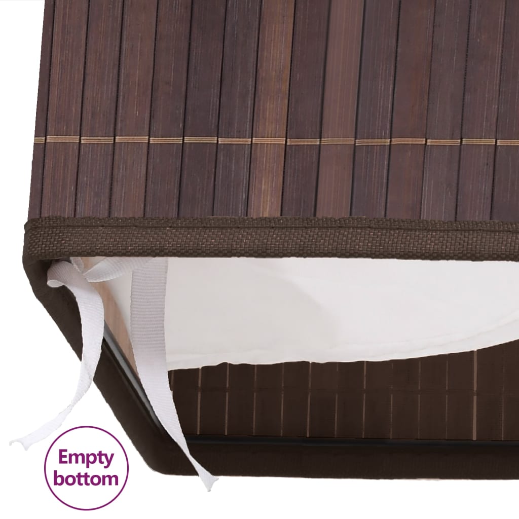 Bamboo Laundry Basket Brown 72 L