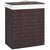 Bamboo Laundry Basket with 2 Sections Brown 100 L