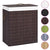 Bamboo Laundry Basket with 2 Sections Brown 100 L