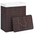 Bamboo Laundry Basket with 2 Sections Brown 100 L