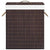 Bamboo Laundry Basket with 2 Sections Brown 100 L