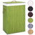 Bamboo Laundry Basket with Single Section Green