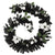 Christmas Garland with LED Lights Black 2.7 m PVC