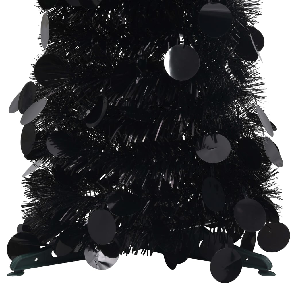 Pop-up Artificial Christmas Tree Black 120 cm PET