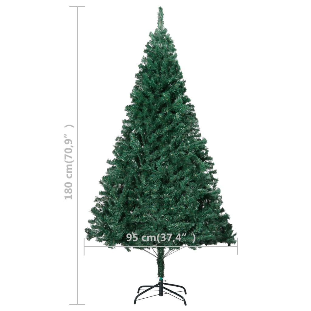 Artificial Christmas Tree with Thick Branches Green 180 cm PVC