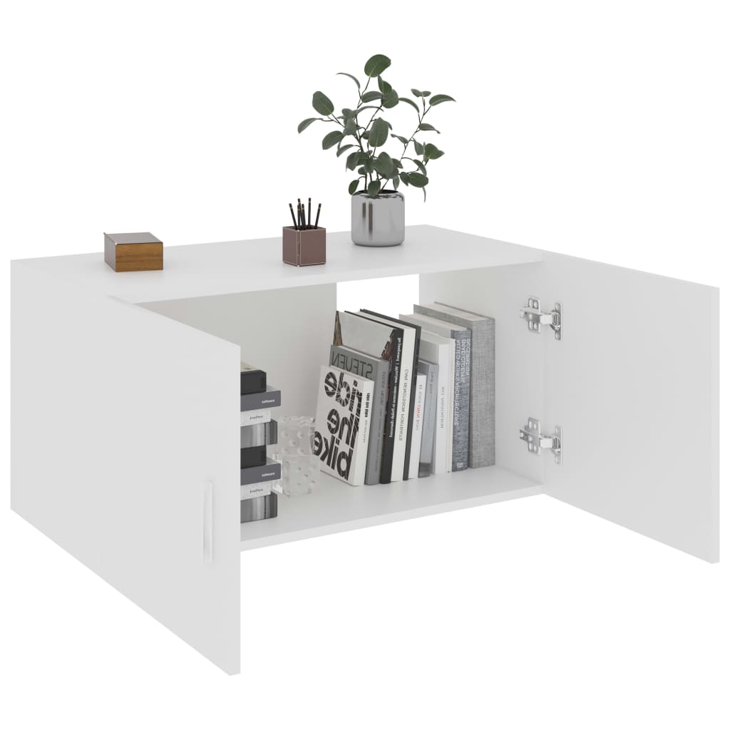 Wall Mounted Cabinet White 80x39x40 cm Engineered Wood