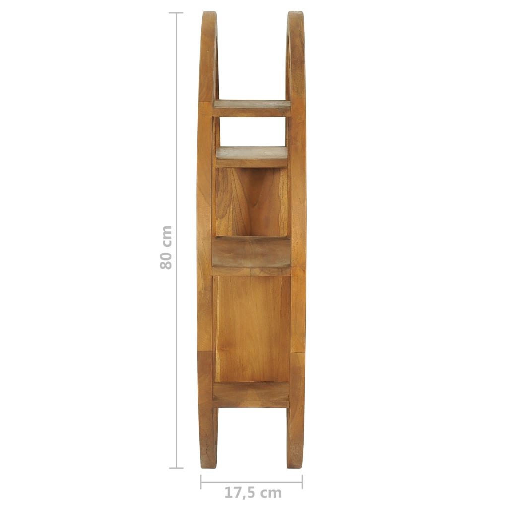 Yin Yang Wall Shelf 80x17.5x80 cm Solid Wood Teak