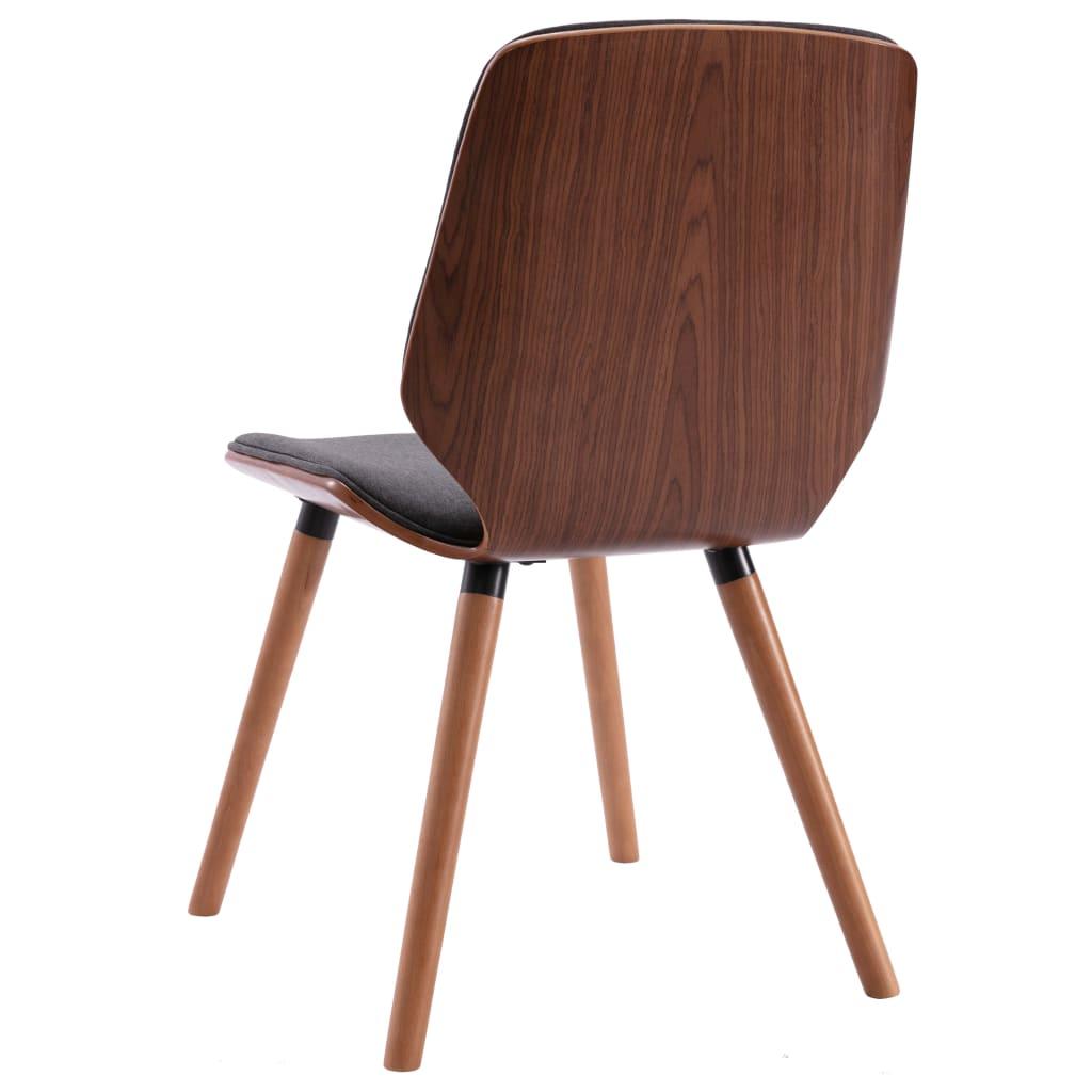 Dining Chairs 4 pcs Grey Fabric