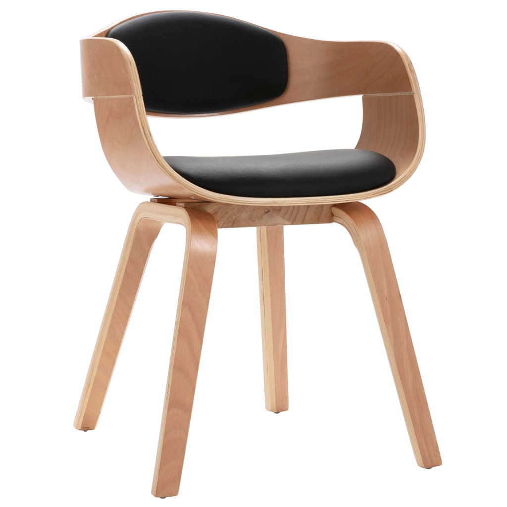 Dining Chairs 4 pcs Bent Wood and Faux Leather