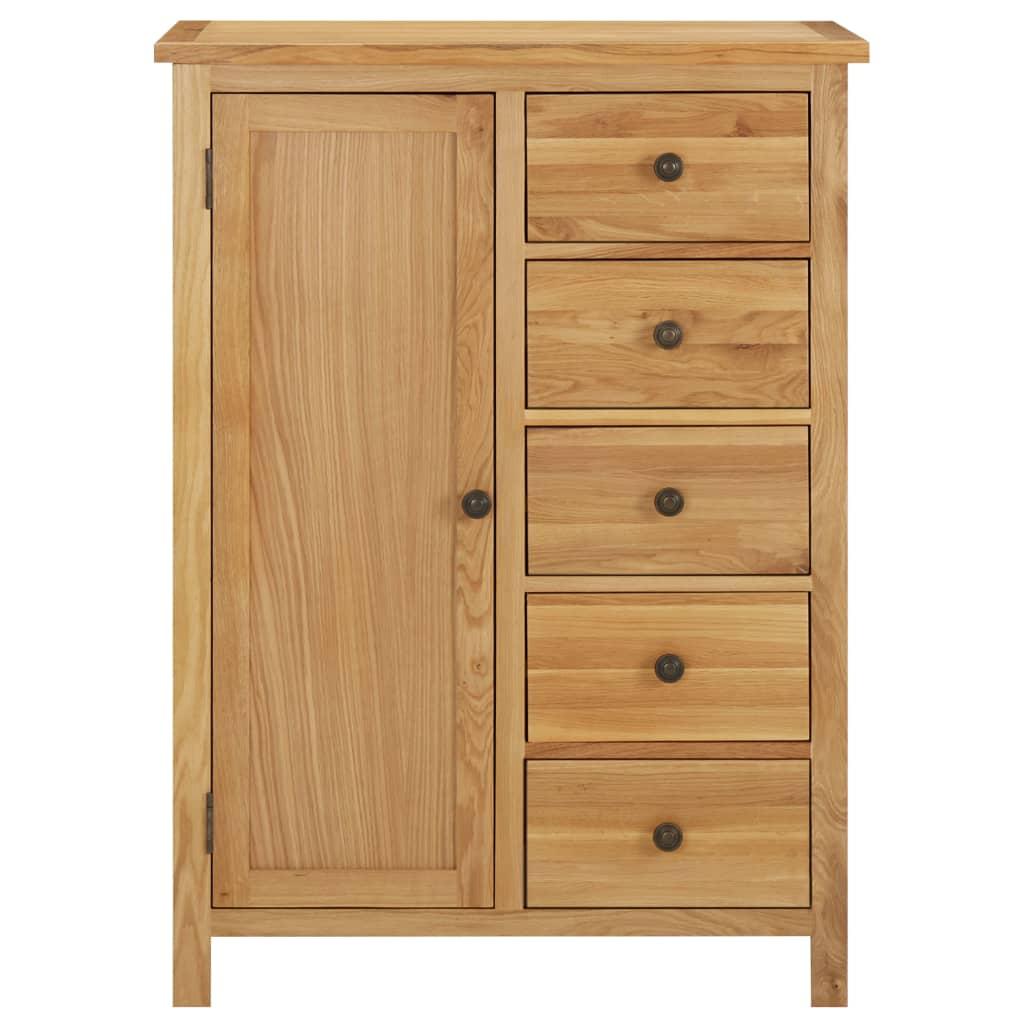 Wardrobe 76x52x105 cm Solid Oak Wood