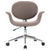 Swivel Office Chair Taupe Fabric
