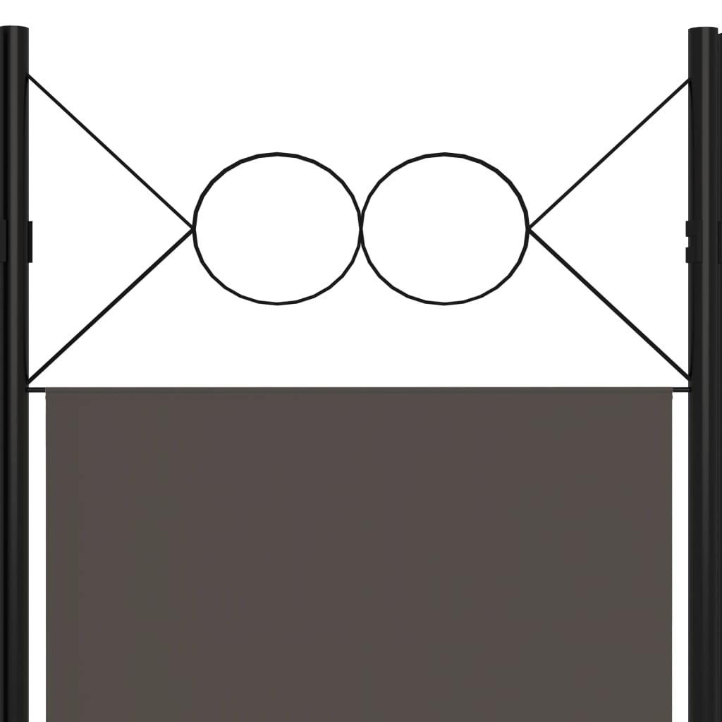 4-Panel Room Divider Anthracite 160x180 cm