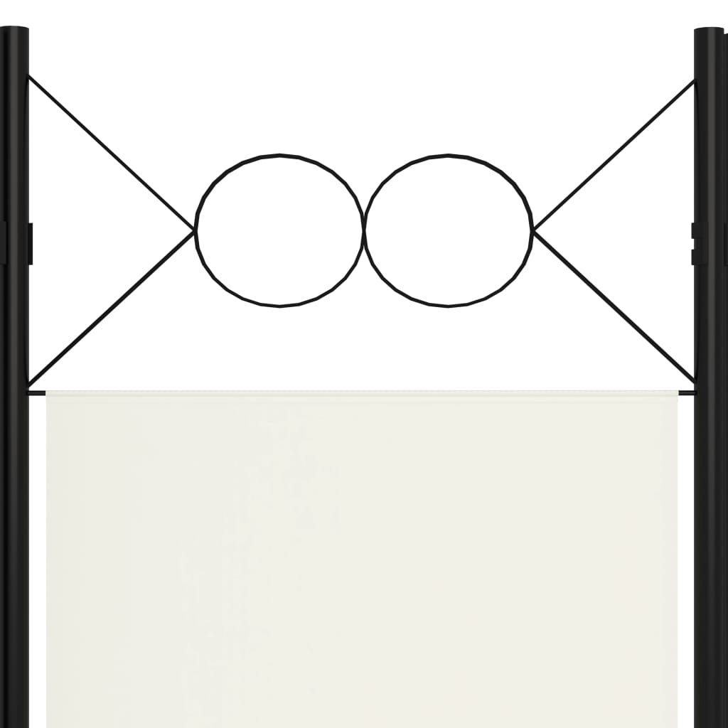 4-Panel Room Divider White 160x180 cm