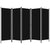 5-Panel Room Divider Black 250x180 cm