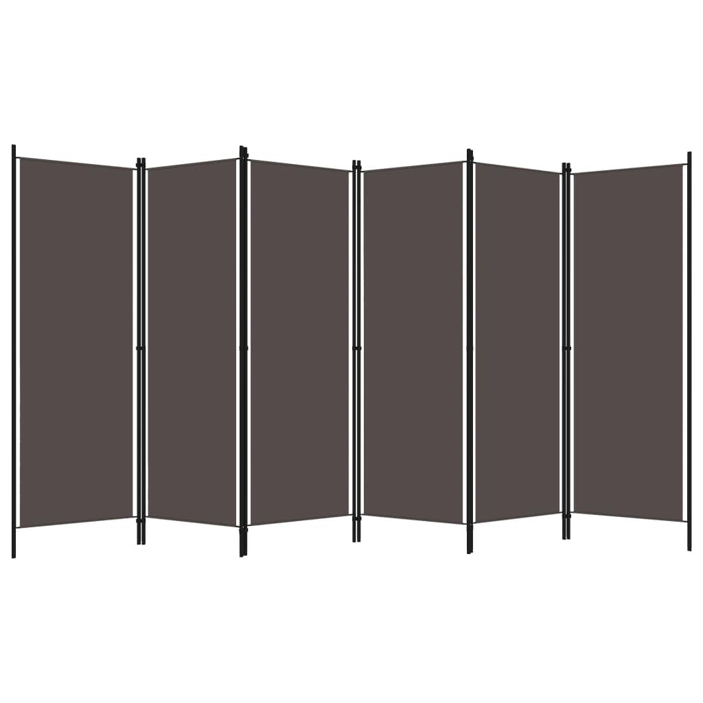 6-Panel Room Divider Anthracite 300x180 cm