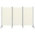 3-Panel Room Divider White 260x180 cm Fabric