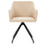 Swivel Dining Chairs 2 pcs Cream Fabric