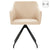 Swivel Dining Chairs 2 pcs Cream Fabric