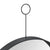 Hanging Mirror with Hook Black 30 cm